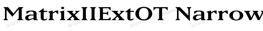MatrixIIExtOT Narrow字体转换